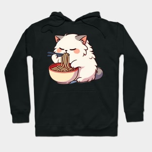 Ragdoll cat eating Noodles Hoodie